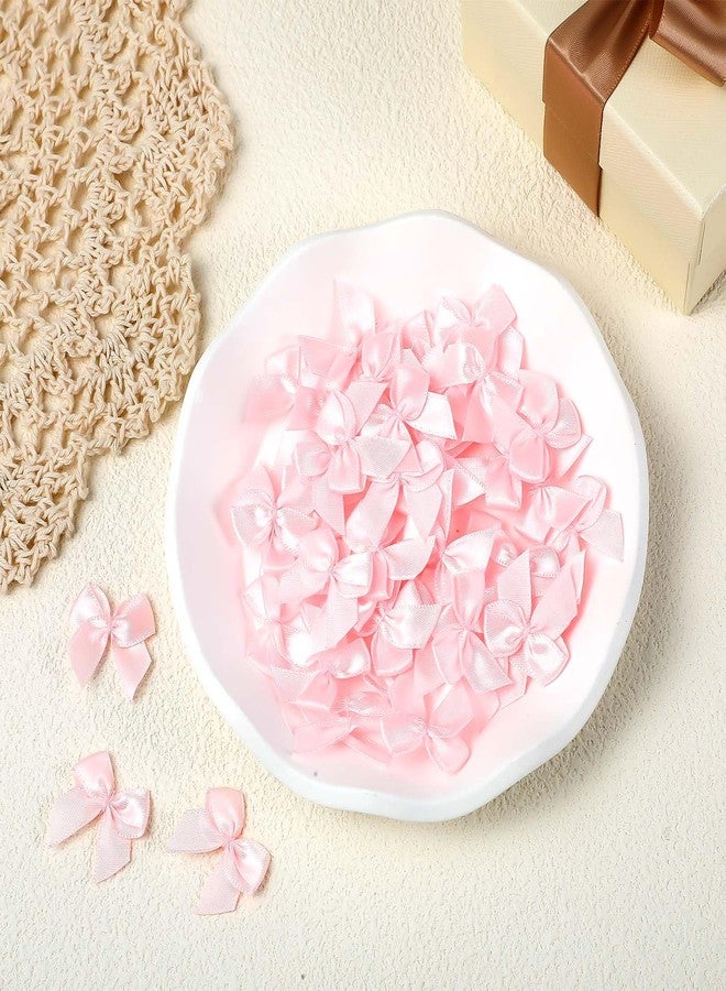 Ymapinc 100Pcs Pink Ribbon Small Bows for Crafts - 1 inch Little Tiny Fabric Bows for Crafts DIY Wedding Birthday Invitation Decor Gift Wrapping Pink Theme Party Decoration and Sewing on Cloth - Image 5